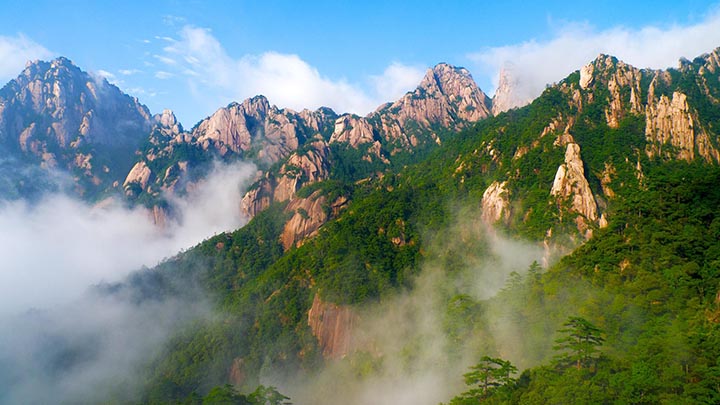 La montagne Huangshan vue de près